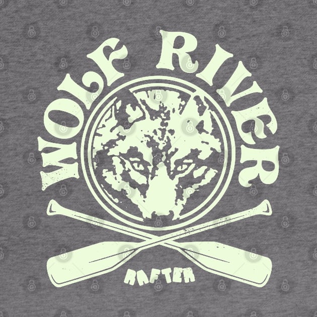 Retro Vintage Wolf River Rafting by StudioPM71